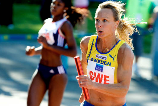 Lena Aruhn, Sverige. 4x 100 m