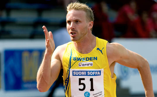 Christofer Sandin, Sverige. 100 meter