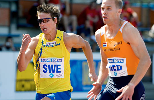 Per Strandqvist, Sverige. 100 meter