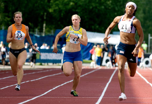 Maria Gustafsson, Sverige. 100 meter
