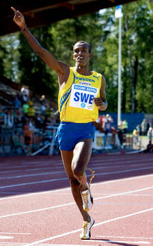 Mustafa Muhamed, Sverige vinner 3000 meter hinder