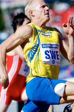 Johan Wissman, Sverige. Vinner 200 meter