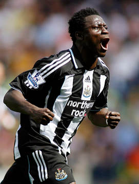 Obafemi Martins, Newcastle. Jubel