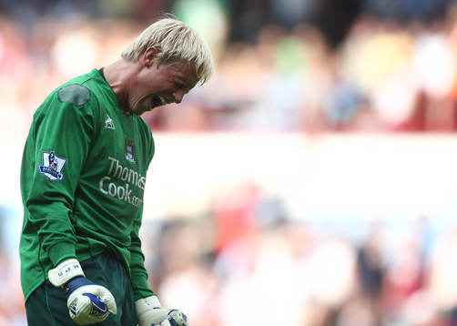 Casper Schmeichel, målvakt, Manchester City. Jubel