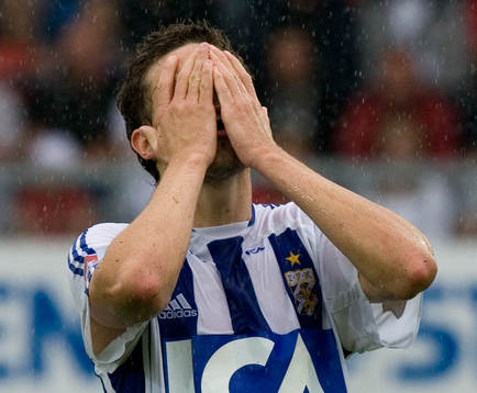 Förtvivlan, missad målchans, Marcus Berg