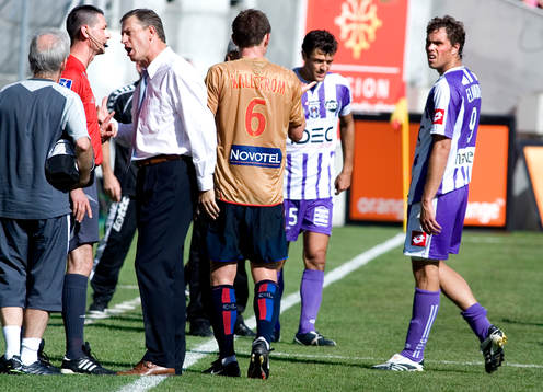 Kim Källström och Johan Elmander, Lyon. Alin Perrin,