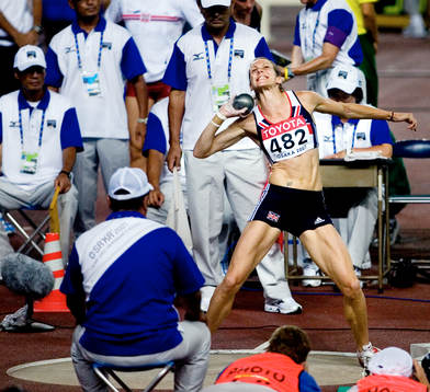 Kelly Sotherton, Storbritanien. Brons i sjukamp
