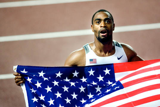 Tyson Gay, USA vinner 100 meter