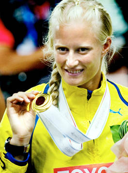 Carolina Klüft, Sverige. Sjukamp. Med guldet