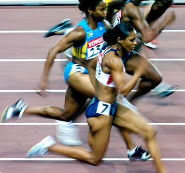 Torri Edwards, USA. 100 meter