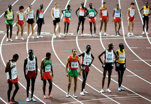 Starten på 10 000 meter