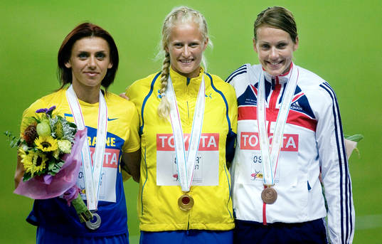 Carolina Klüft, Sverige på prispallen. Guld, medalj