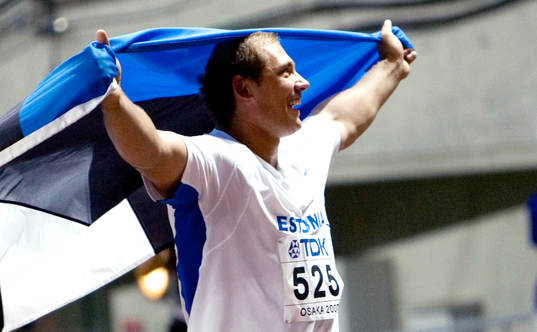 Gerd Kanter, Estland. Vinner guld i diskus