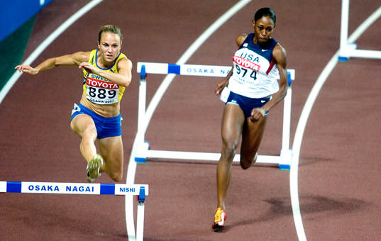 Erica Mårtensson, Sverige i semifinalen på 400 meter häck