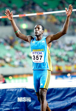 Donald Thomas, Bahamas. Vinner överraskande guld i höjd.