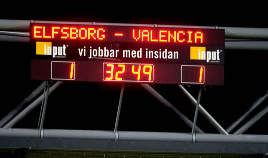 Valencia hölls stången till en början, resultattavla, 1-1