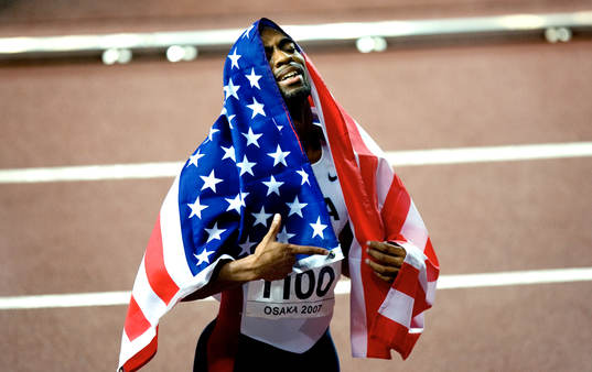 Tyson Gay, USA vinner sitt andra guld