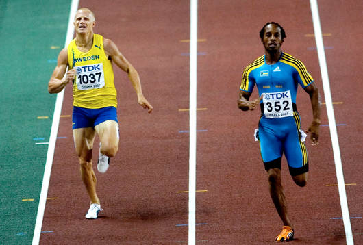 Johan Wissman, Sverige slutade 7:a i finalen på 400 meter