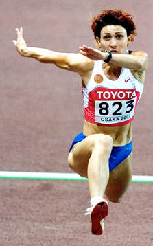 Tatyana Lebedeva, Ryssland. Guld i längd och Silver i
