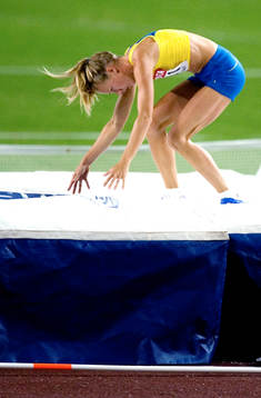 Kajsa  Bergqvist rev ut sig på 1.97 och slutade 7:a