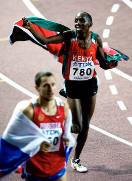 Alfred Kirwa Yego, Kenya tog guld på 800 meter
