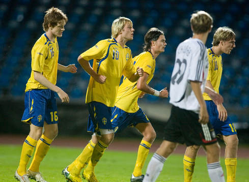 Ola Toivonen, Sverige, gjorde mål på straff, jubel