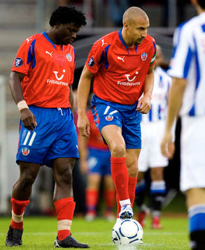 Razak Omotoyossi och Henrik Larsson, Helsingborg