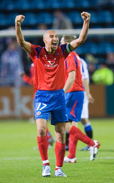 5-1, klart att Henrik Larsson var glad. Jubel