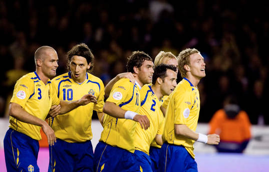 Olof Mellberg, Zlatan Imbrahimovoc, Johan Elmander, Matias