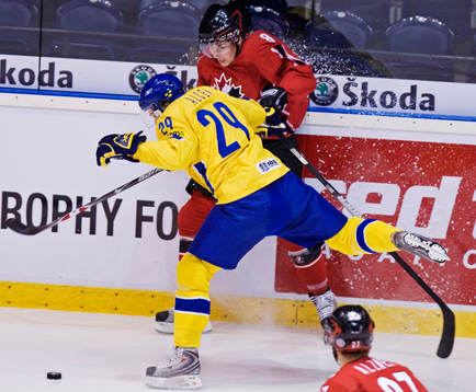 Johan Alcén, Sverige, och Drew Doughty, Kanada