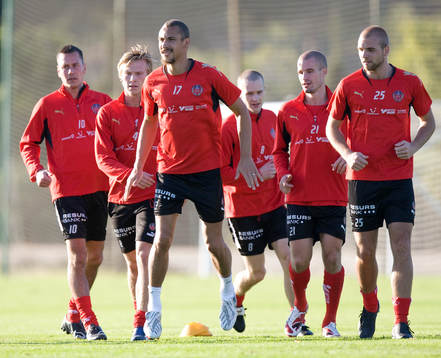 Henrik Larsson i täten framför Marcus Lantz, Andreas