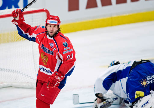 Maxim Sushinsky, Ryssland, gör 0-2 för Ryssland