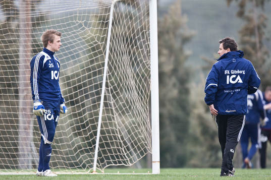 Erik Dahlin, målvakt och Stefan Rehn, tränare