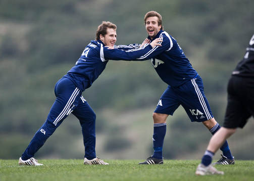 Tobias Hysén och Mattias Bjärsmyr i skämtartagen