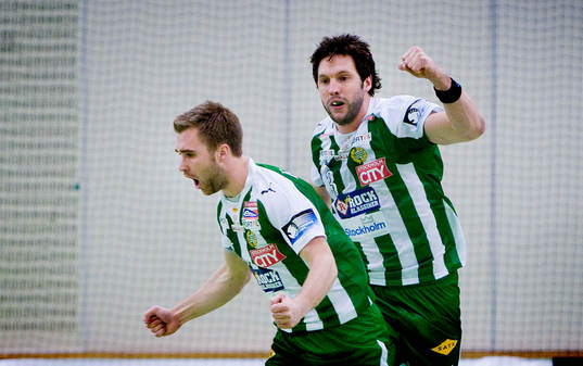 Michael Apelgren och Tobias Karlsson, Hammarby jublar