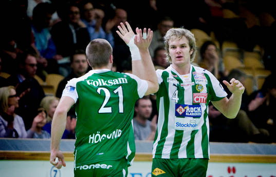 Erik Höglund och Patrik Johansson, Hammarby gör high-five