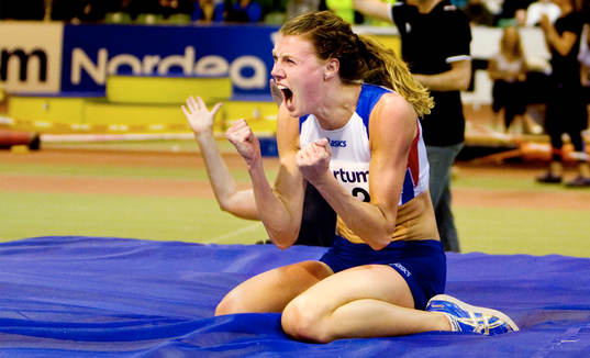 Emma Green. Hoppade 1.98 och slog personbästa