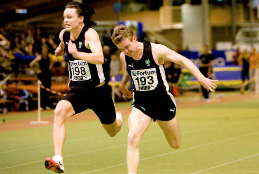 Per Strandquist, MAI vinner 60 meter före Daniel Persson