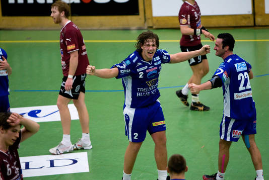 Matchhjälten Andreas Nilsson jublar, Jesper Partoft