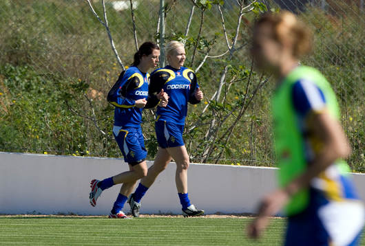 Lotta Schelin, rehabtränar