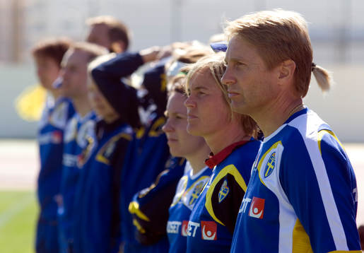 Lilie Persson, ass förbundskapten och Thomas Dennerby,