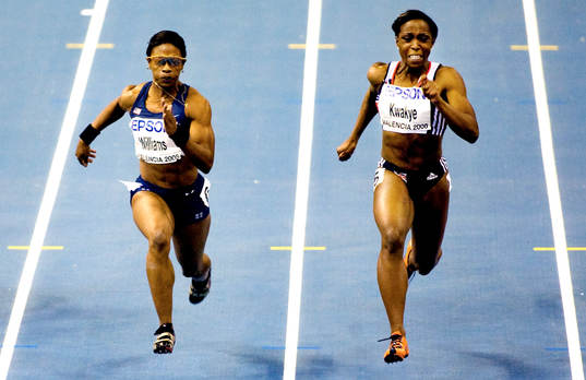 60 meter final, Angela Williams tar guld