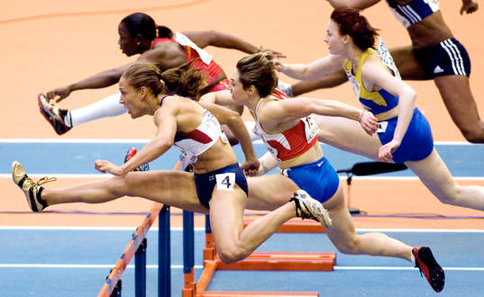 Sannas konkurrent på häcken, Lolo Jones, USA