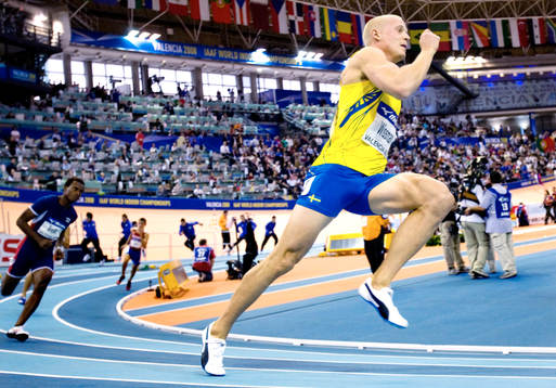 Johan Wissman, silver på 400 meter