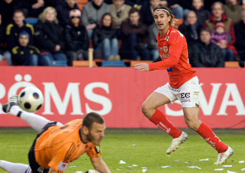 Daniel Örlund, målvakt, AIK och César Santín, Kalmar