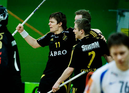 Conny Vesterlund, Niklas Jihde och Mats Carlsson jublar