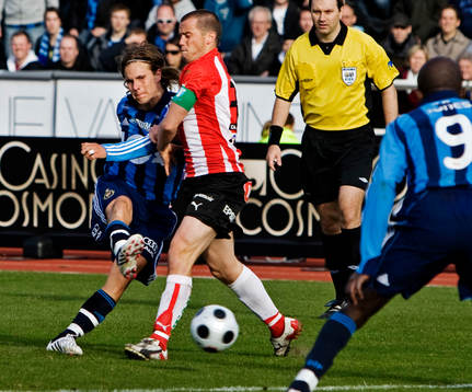 Sebastian Rajalakso, Djurgården, skjuter in 1-1