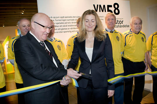Fotboll, Riksidrottsmuseet; Invigning av utställningen "VM