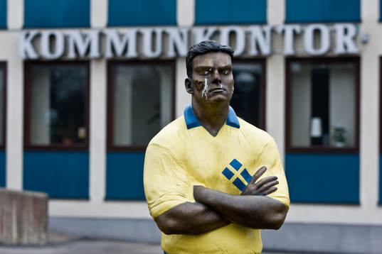 En utställning om Gunnar Nordahl hålls vid kommunkontoret