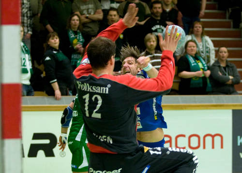 Tomas Axnér, H43, och Lars Olausson, målvakt, Hamarby